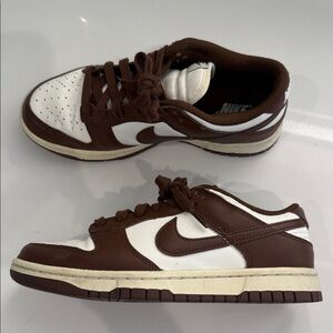 Nike Men's Chocolate Brown and White Sneakers